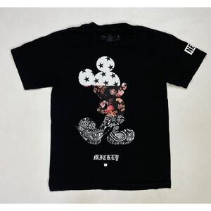 NEFF Disney Mickey Art Graphic T-shirt Women Small Black Short Sleeve